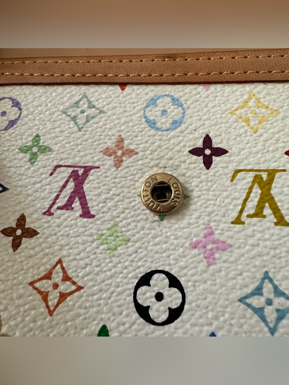 Authentic Louis Vuitton Murakami Pochette Porte-Monnaie Wallet Multicolor LV COA - Picture 7 of 16